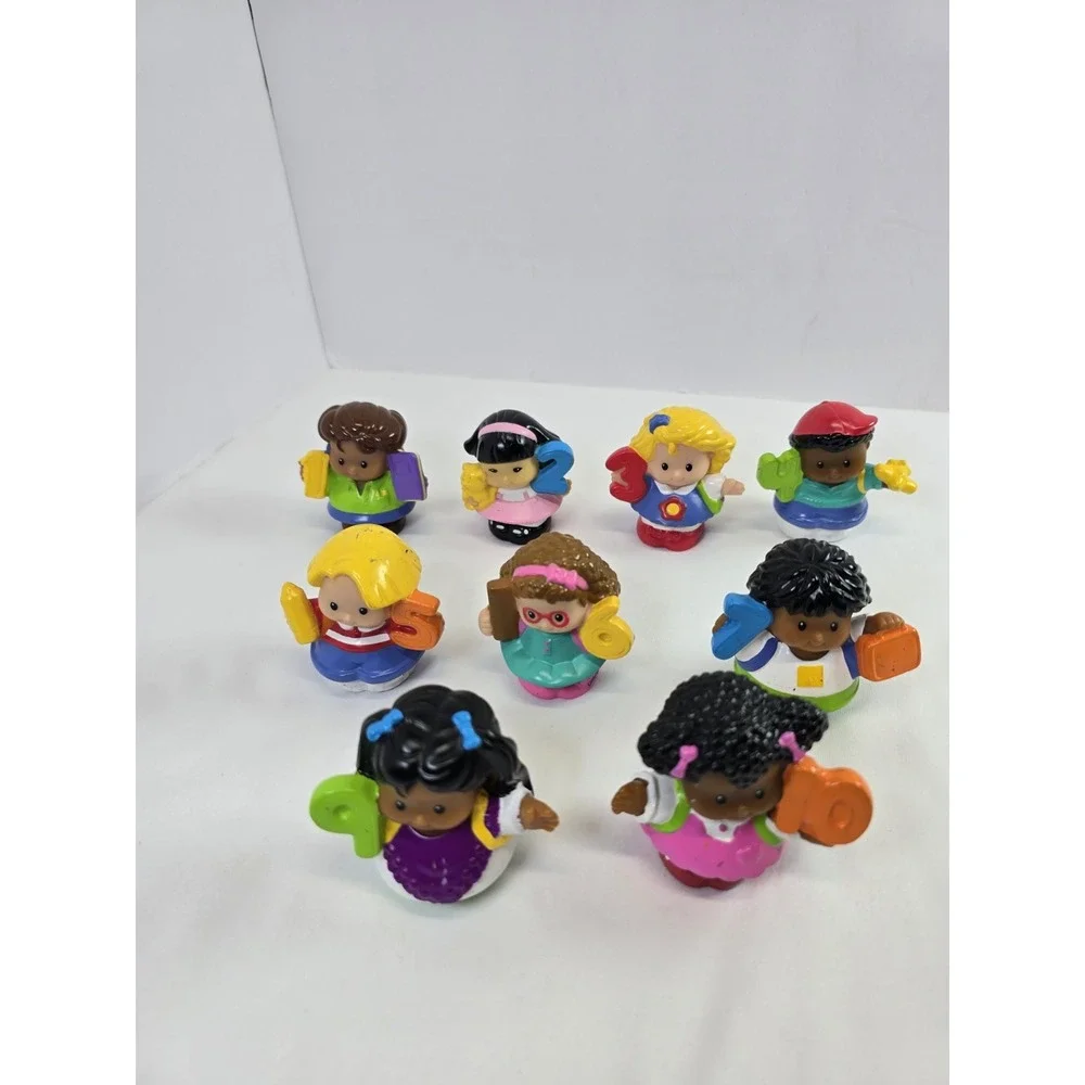 Fisher Price Little People Numbers 1-10 Figures Lot of 9 Missing #8 Counting
